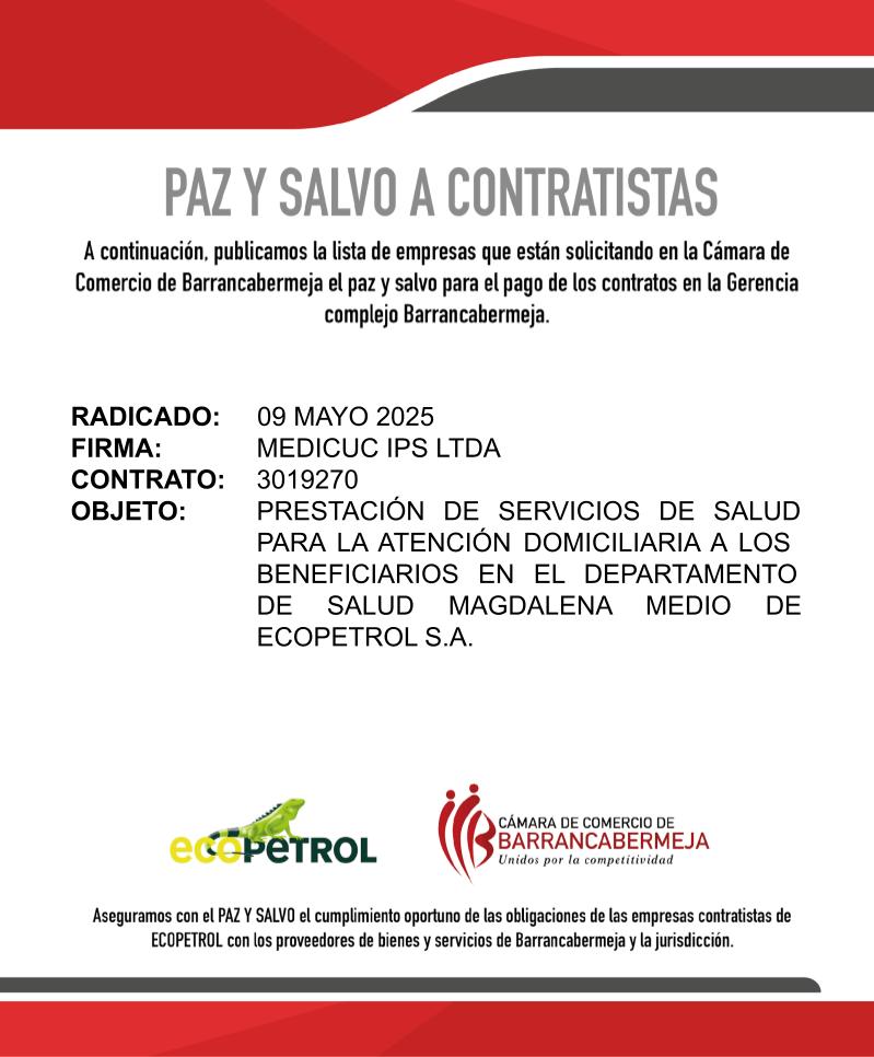 Paz y Salvo 09 mayo 2025