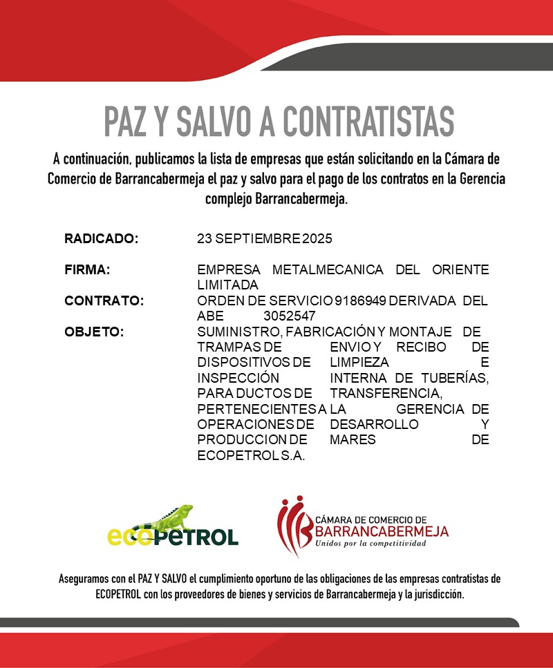 Paz y Salvo 23 septiembre 2025